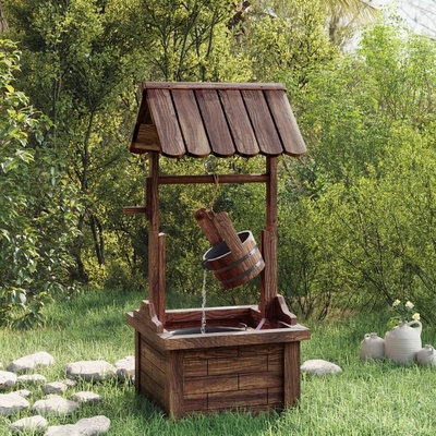 zahrada-XL Zahradní fontána s čerpadlem studna 57x50x112 cm masivní jedle 363337 – Zboží Dáma