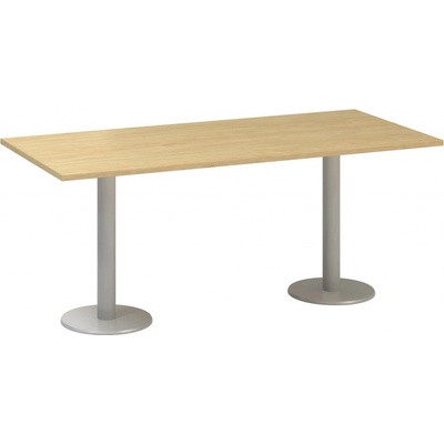 Interier Říčany Alfa 400 jednací stůl 180 cm divoká hruška / stříbrný