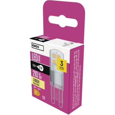Emos LED žárovka Classic JC F 1,9W, 200lm, G9, teplá bílá WW