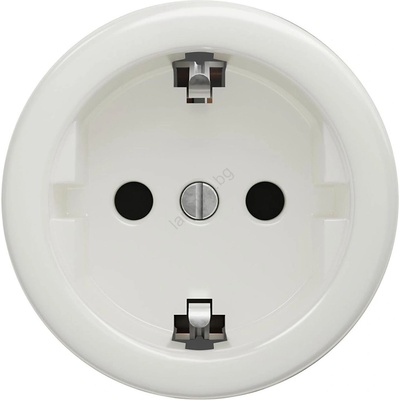 Reblig - Ретро домашен контакт без рамка SCHUKO 230V/16A, керамичен, бял (RG0106)