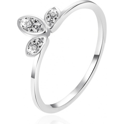 Agato stříbrný prsten se zirkony AGT R21W