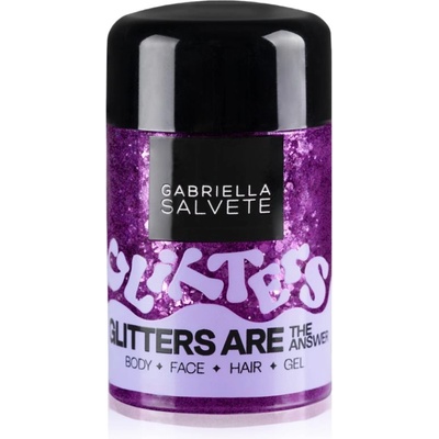 Gabriella Salvete Glitters Are The Answer брокат за лице и тяло цвят Violet 10ml