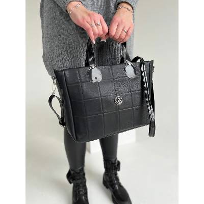Grosso Prešívaná kabelka do ruky GS-205-black
