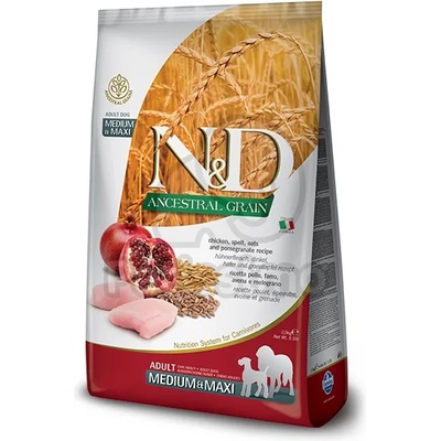 N&D Ancestral Grain Dog Adult Medium & Maxi Chicken & Pomegranate 2, 5 кг