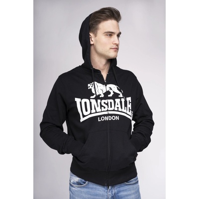 Lonsdale mikina Zip-Up čierna