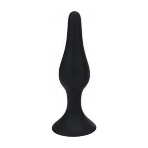  Slim Silicone Anal Plug - XL - Black