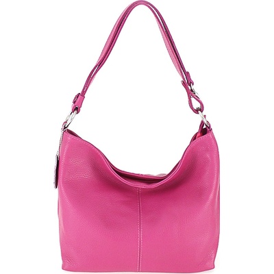 Made In Italy dámska kožená kabelka 729 fuxia
