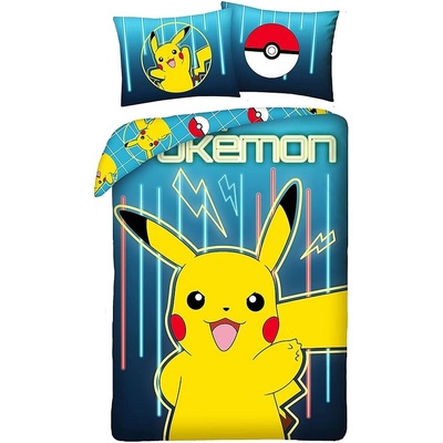 Halantex obliečky Pokémon Pikachu blesky Bavlna 140x200 70x90
