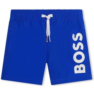 Boss Бебешки къс панталон от памук boss в синьо с регулируема талия (j50580.67.81)