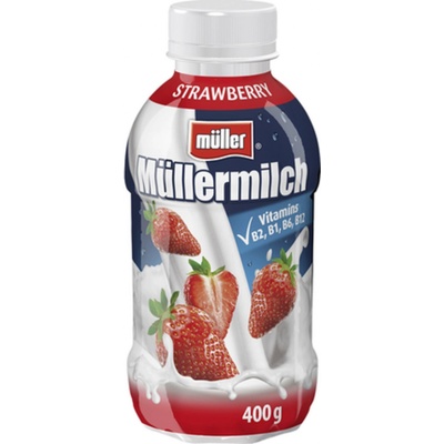 Müllermilch Mléčný nápoj s jahodami 400g