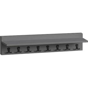 TopMebel Kery TopMebel стенна закачалка от меламин в антрацит цвят 100x12x20cm