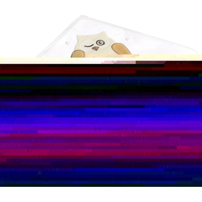 Akuku Detská osuška 100x100 béžová so sovou