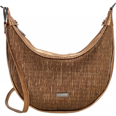 Charm London Elegantní moon bag Kingsway bronzová
