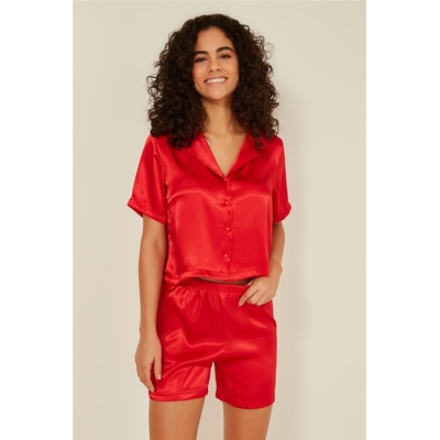 Underwear City Дамска пижама от сатен 044 - Червена #315126 (315126_Червен)
