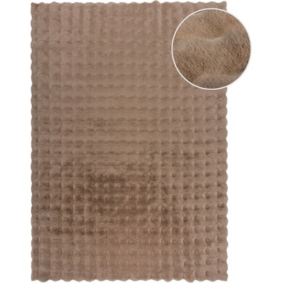 Flair Rugs Waffle Faux Fur Hnedá