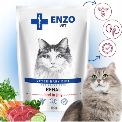 Enzo Vet Renal s hovädzím mäsom v želé 100 g