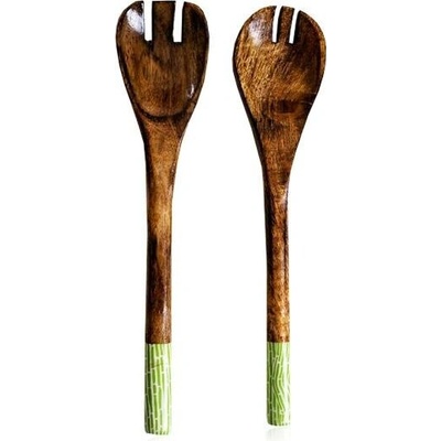 The Curator Servírovací příbor Green Bamboo 30 cm 2 ks