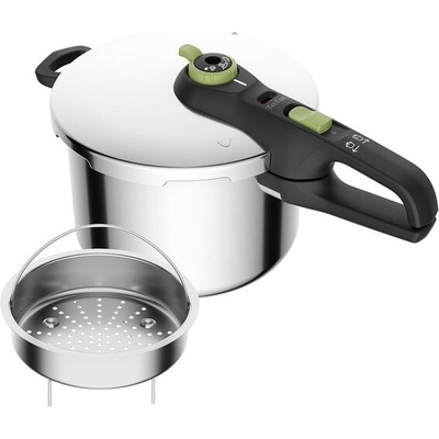 Tlakový hrnec Tefal P2580702 Secure Trendy 6 l s košem, 2stupňové ovládání vaření: intenzivní 117