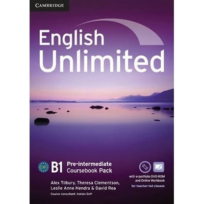 English Unlimited Pre-Intermediate Coursebook with e-Portfolio and Online Work book Pack
