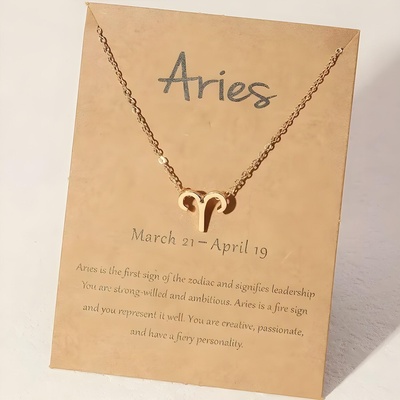 HARAHU Колие Зодия - Златна / Овен kp29821 (29821)
