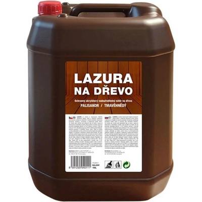 Barvy A Laky Hostivař Lazura na dřevo 10 l palisandr