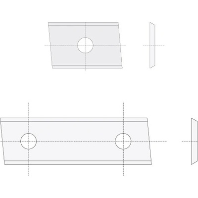 IGM N014 Žiletka tvrdokovová Z2 zkosená - 50x12x1,5 UNI P