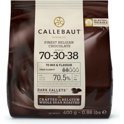 Callebaut Hořká 70,5% čokoládové pecičky Callet 400 g