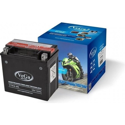 Мото акумулатор Vega YTX14-BS 12Ah L+ (YTX14-BS)