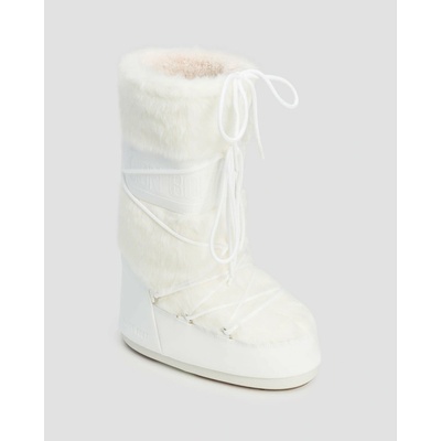Moon Boot MB Icon Faux fur biela 80D1408900