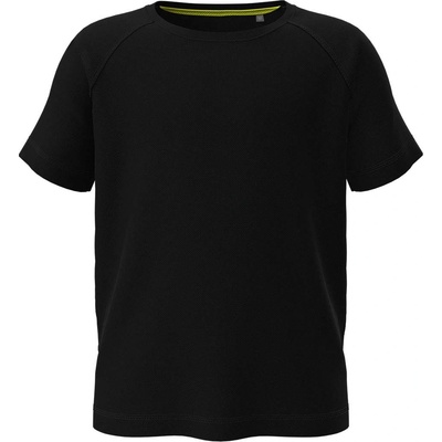 Stedman mesh raglan st8570 / Детска спортна риза с реглан - черна (st8570blom)