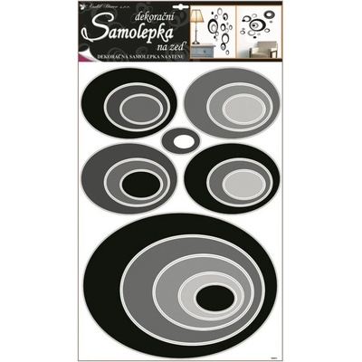 Anděl 1059 samolepící dekorace černé elipsy 70x42cm – Sleviste.cz
