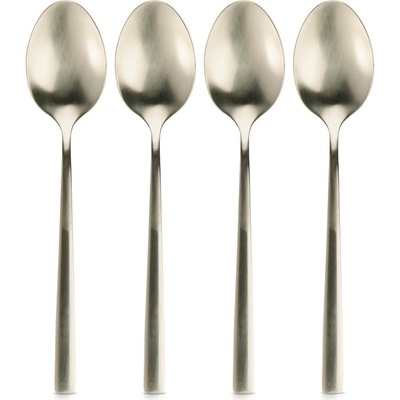 Excellent Houseware Sada zlatých čajových lžiček z nerezové oceli 4 ks