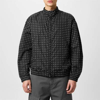 Emporio armani Яке EMPORIO ARMANI Men's Ribbed Collar Front Zip Bomber Jacket - Aquila