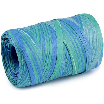 Lýko rafie k pletení tašek multicolor, šíře 5-8 mm Varianta: 5 modrá azuro zelená, Balení: 1 ks 57496/146355/264321
