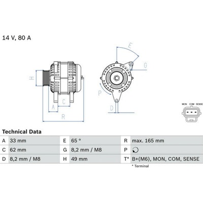 generátor BOSCH 0 986 044 671