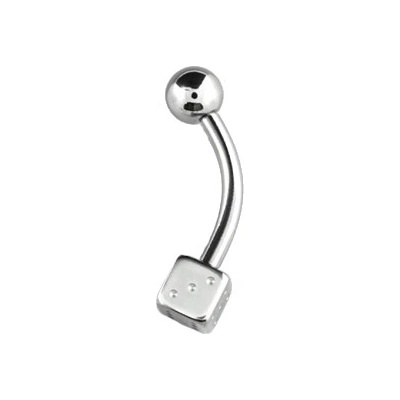 Šperky4U piercing do obočí hrací kostka OB01001