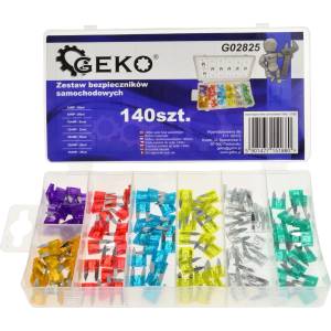 GEKO Комплект малки автомобилни предпазители 140 бр 3a-30a 09846 (g02825)