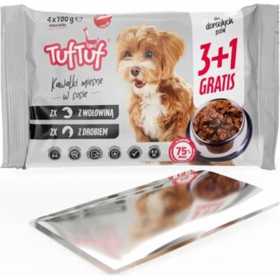 Tuf Tuf 2 x with poultry 2 x with beef 4 x 100 g