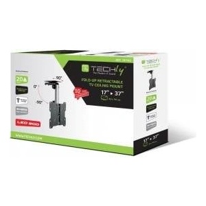 TECHLY Fold-Up Retractable Ceiling Mount For Tv Led/Lcd 17-37 Black