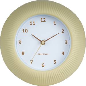 Karlsson Tender Rib стенен часовник, светло жълт (KA6048LY)