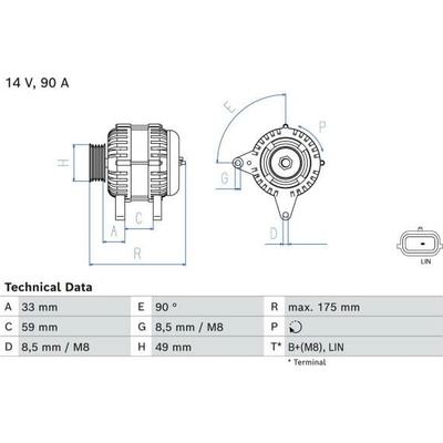 generátor BOSCH 0 986 085 170