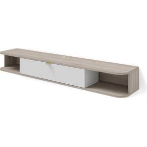BIM Furniture Окачен ТВ шкаф Icarus 156 cm, дъб сонома/бял мат (ICARUSTVSTSONOAKWM)