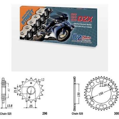 ČZ Řetězová sada Honda XL 600 V Transalp 91-98