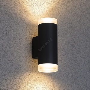Brilagi - LED RGBW външен стенен осветител MATERA 2xGU10/4, 8W/230V черен IP54 (LEDBG0690)