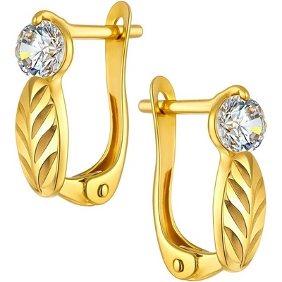 Zlaton Náušnice žluté zlato s kamenem visací 1.3cm 1.7g 000261005226