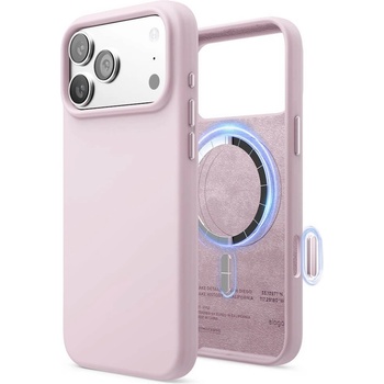 elago Силиконов (TPU) калъф с MagSafe за iPhone 17 Pro Max - Elago Magnetic Soft Silicone Case (светлорозов) (ES17MSSC69PRO-LLIL)