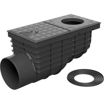 Chuděj Lapač strešných splavenín 325G bočný DN110 Standard čierny