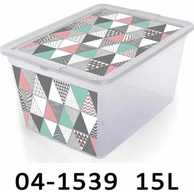 Branq úložný box Deco 15L trojúhelníky 04-1539-TRI