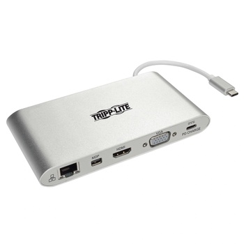 Image 1 of Eaton Tripp Lite U442-DOCK1 докинг станция Жичен USB 3.2 Gen 1 (3.1 Gen 1) Type-C Сребърен (U442-DOCK1)