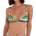 Hurley Scoop Crop Print bikini top - Green (Riverdale)